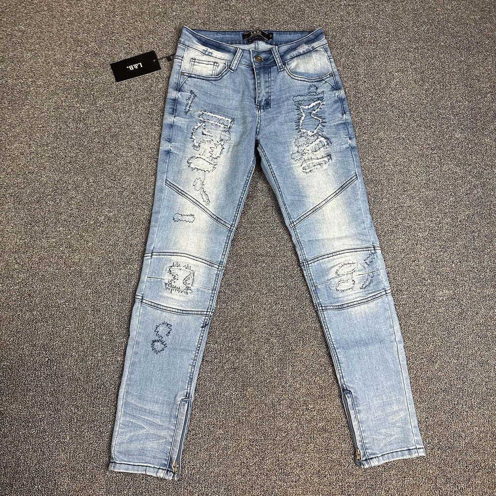 NWT L&B Lucky & Blessed Women's Size 2 Mid-Rise Ankle Skinny Jeans Denim New